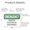 Signmission Master Electrical Disconnect Emergency Sign, Aluminum, 10in W x 7in L, 2PK OS-2PACK-EM-A-710-L-10401 - alternate 2